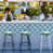 Polyester blanc / bleu