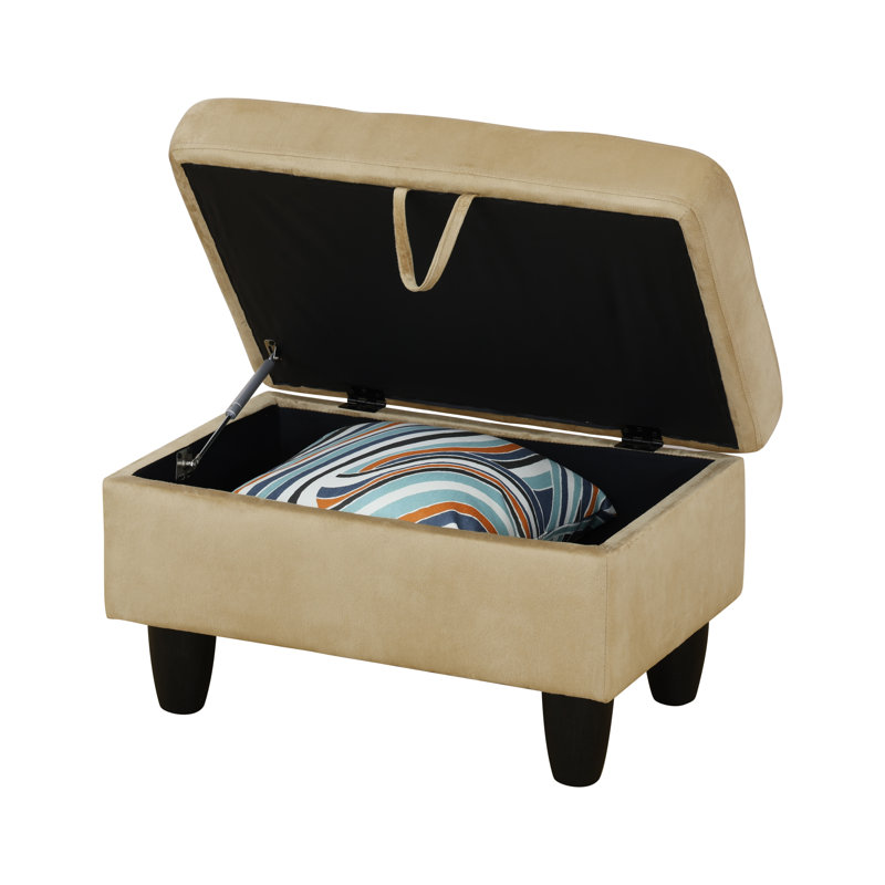 Canapé modulaire rembourré réversible avec repose-pieds, Flanelle beige, Orienté à droite