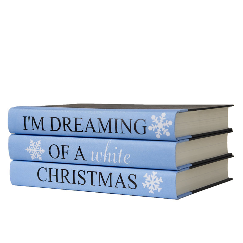 Decorative Books - Quote Book Stack - "I'm Dreaming, Christmas"