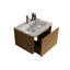 Meuble-lavabo avec lavabo en céramique blanc, meuble-lavabo mural flottant pour salle de bain moderne-147244257