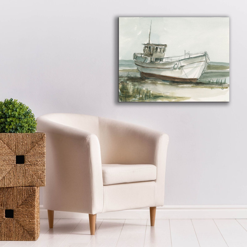 «Abandone Fishing Boat 1» par Ethan Harper, art mural sur toile, H 26 po x l 34 po