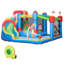 Jeu gonflable avec glissade, mur d'escalade, canon à eau et plus encore Outsunny 6In1 Gonflage avec gonfleur