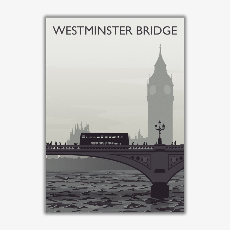 Westminster Bridge Portrait - Print, No Framed, 40cm H x 30cm W x 3cm D