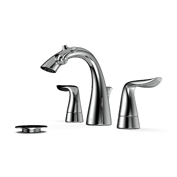 Nasoni Widespread Bathroom Fountain Faucet with Drain Assembly and Filter