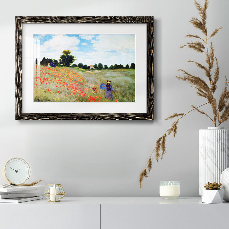 Coquelicots par Monet, Noir, H 22 po x l 32 po x P 1,5 po