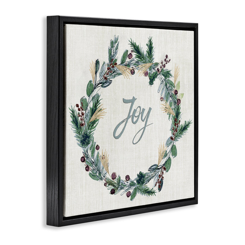 Cadre flottant avec couronne Joy Seasonal, Cadre flottant noir de jais, H 18 po x l 18 po