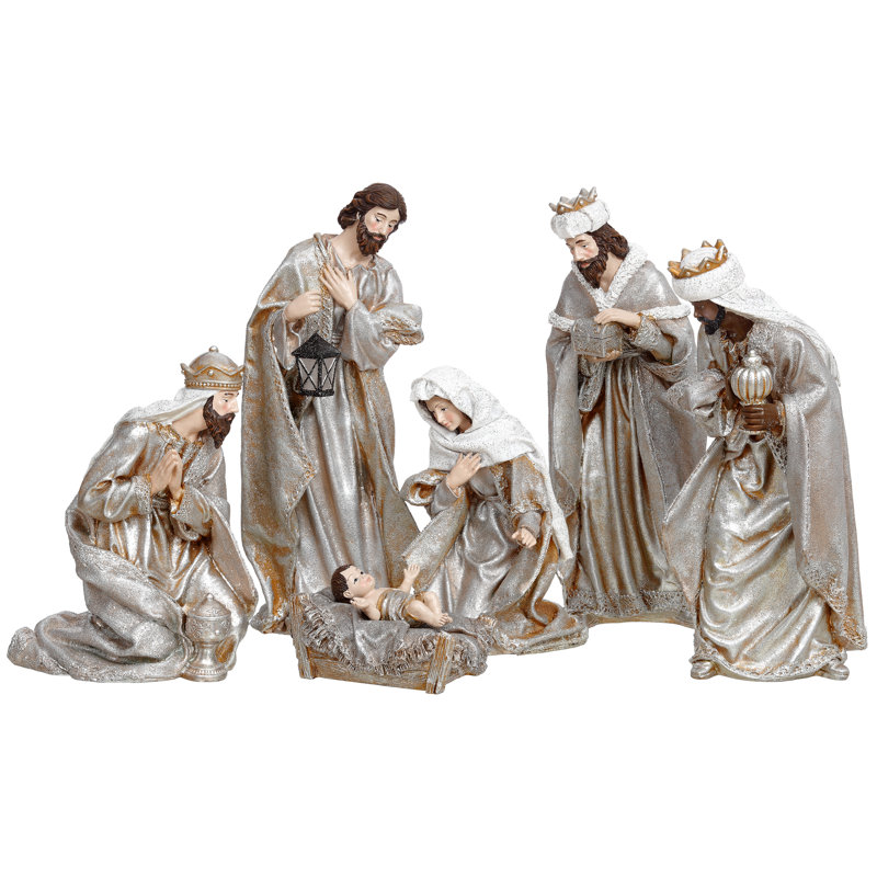 Nativity Scene, Set Of 6- 15.5 Inches