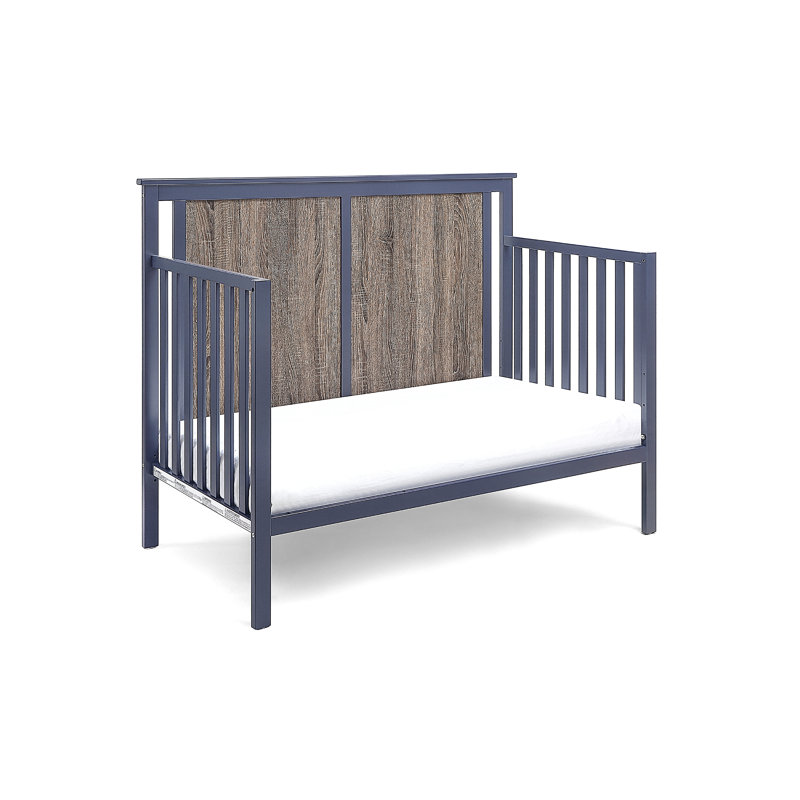 4-In-1 Convertible Crib, Blue/Brown