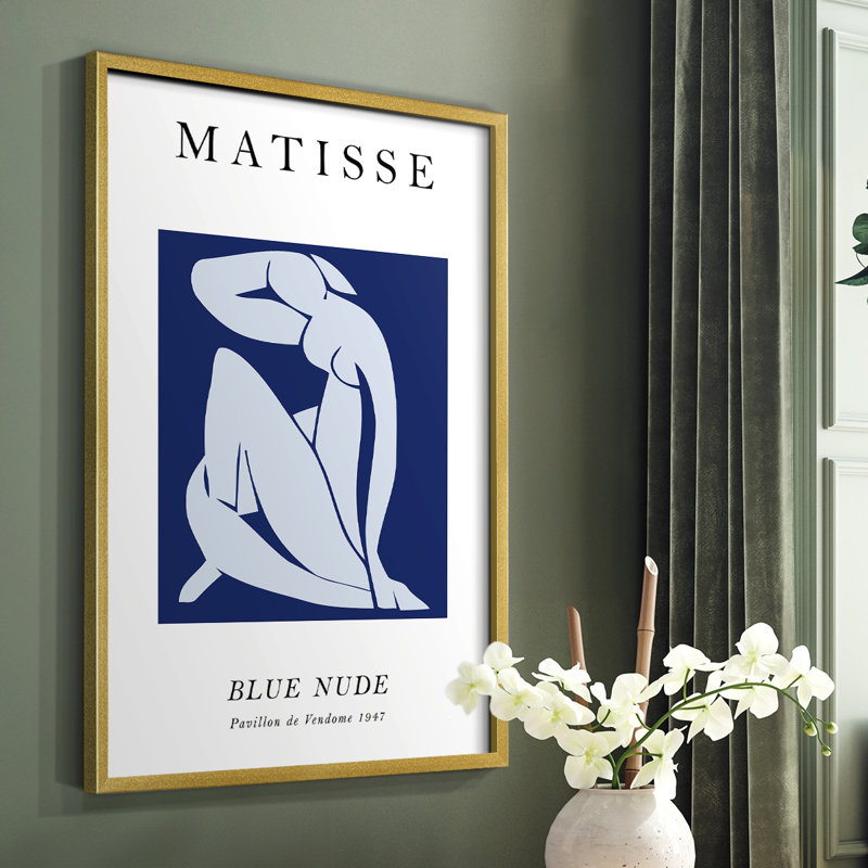 Matisse CCXCVII, reproduction encadrée - bois massif, Or, H 10 po x l 8 po