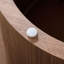 Table d'appoint ronde en panneau de fibres à densité moyenne de 19,49 pouces en bois aggloméré pour la chambre à coucher WALNUT-130159595