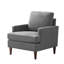 Fauteuil Clancy avec pieds en bois massif-129459920
