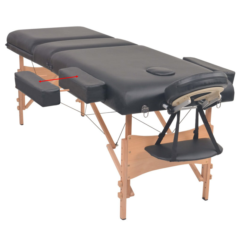 Table pliante rectangulaire réglable de 87 po, Noir