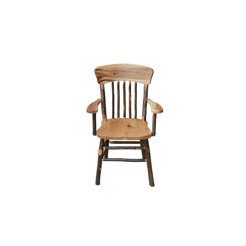 Wyton 17'' H Solid Wood Armchair, Rustic