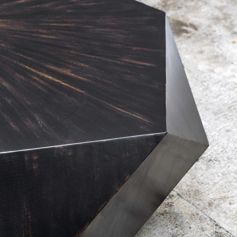 Kane Coffee Table, Worn Black, 14" H x 40" L x 40" W