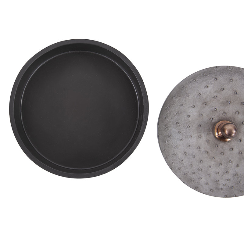 Korde Faux Leather Decorative Box, 8" H x 8" W x 8" D