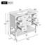 Meuble-lavabo 36 po avec lavabo supérieur, armoire de rangement moderne avec 2 portes à fermeture douce et 6 tiroirs, meuble-lavabo simple-923313280