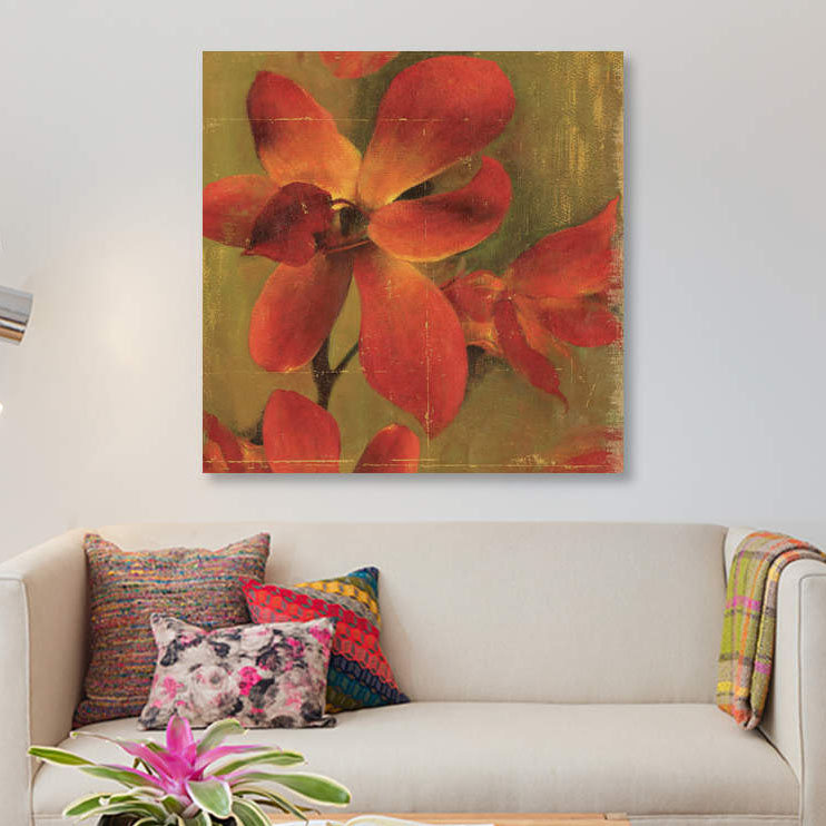 « on fire i », impression sur toile, H 48 po x l 48 po x P 1,5 po, Pas de tapis, Toile tendue