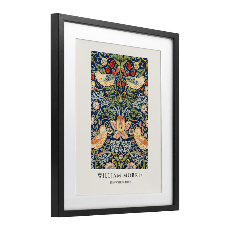 William Morris, voleur de fraises encadré sous verre, design par Vintage Hustle, Cadre noir minuit, H 16 po x l 13 po