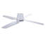 Aria Hugger 52" Flush Mount Indoor/Outdoor Ceiling Fan with Light and Remote, Damp Rated, Low Profile White LED Ceiling Fan for Low Ceiling-1518388197