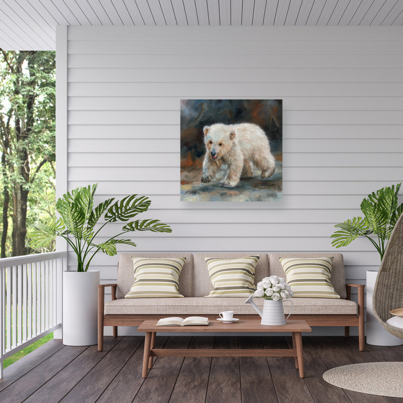 Toile d'extérieur David Stribble POLAR BEAR, H 14 po x l 14 po