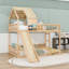 Structure de lit superposé avec glissade en bois-1874233477