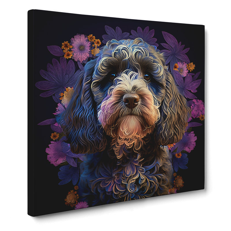 Cockapoo Ornamental Art - Print, 35cm H x 35cm W x 3cm D