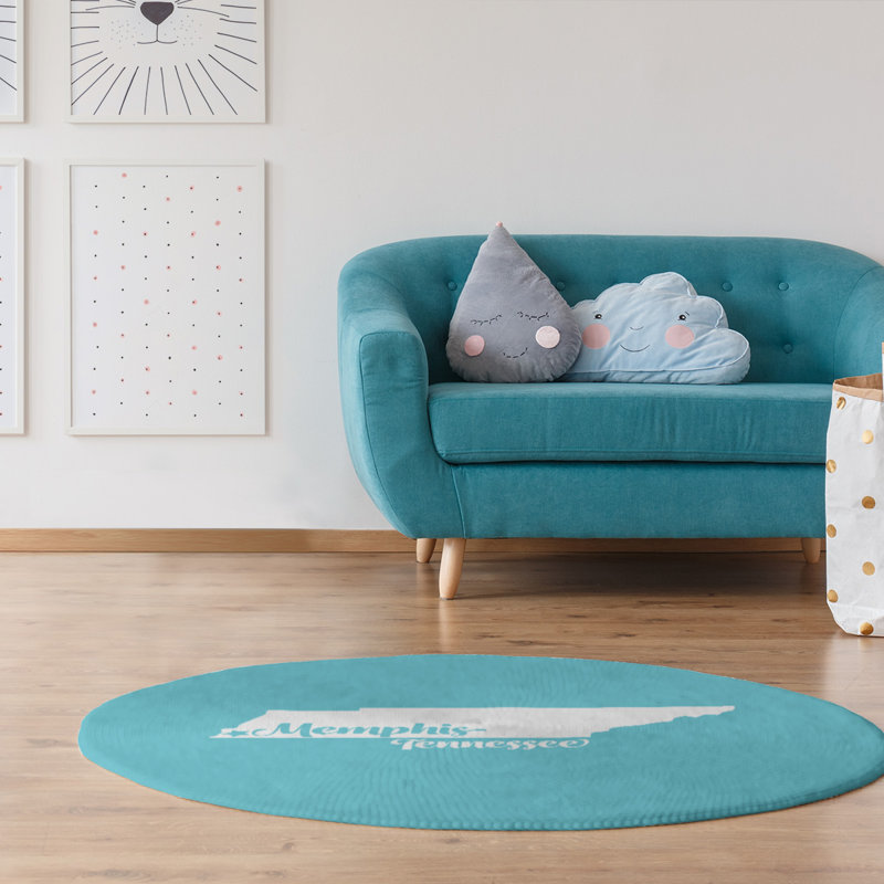 Chenille Indoor Rug, Round 5'