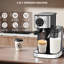 20Bar Espresso Cappuccino Machine, Coffee Machine with Automatic Milk Frother&Touch Screen,Coffee Machine for Cappuccino, Latte,Stain Steel