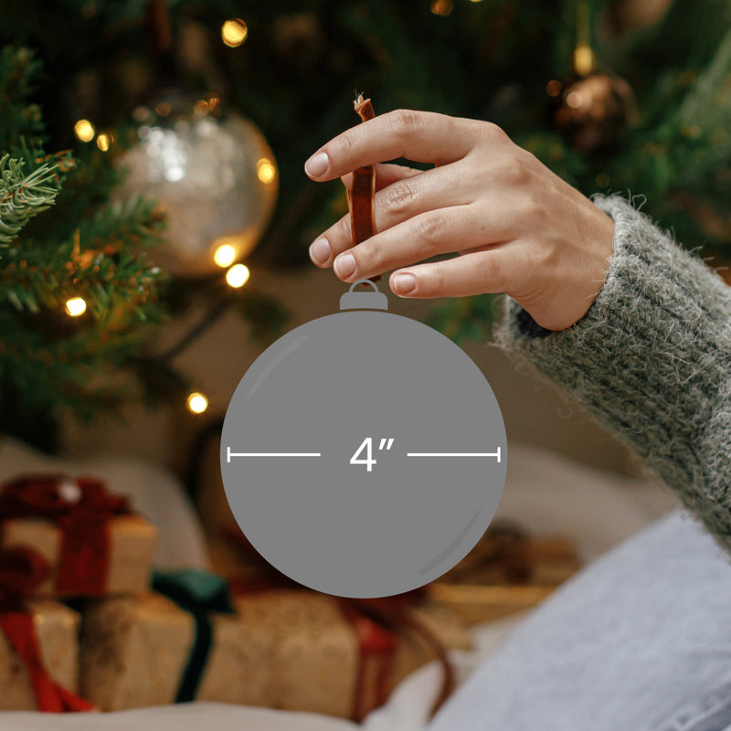 Ornements de Noël boule de disco en verre miroitant, Argent