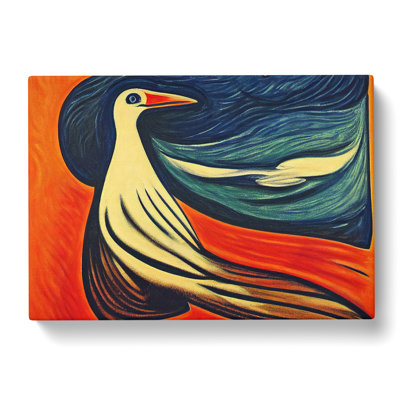 Ethereal Bird Abstract - Wrapped Canvas