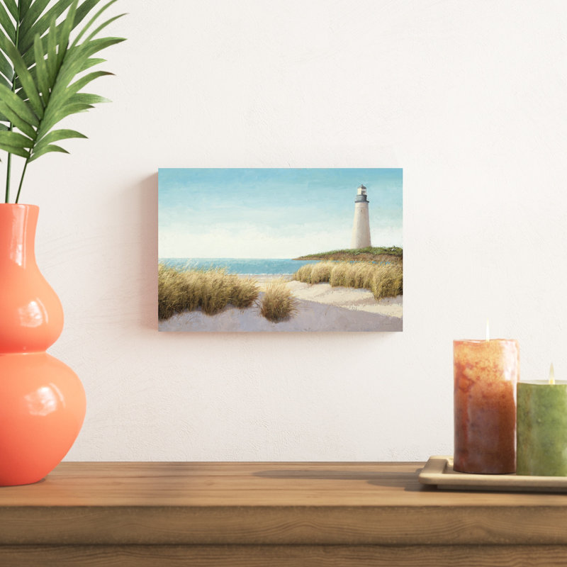 Phare au bord de la mer, H 8 po x l 12 po x P 1,25 po, Non, Unframed