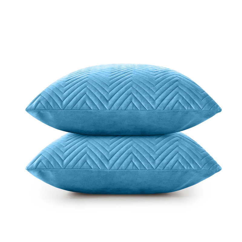Chevron Square Cushion, Teal