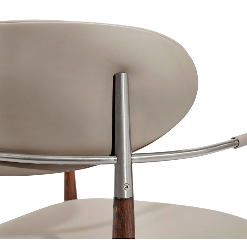 Cidra Upholstered Arm Chair, Tropez Gray, Silver/Brown