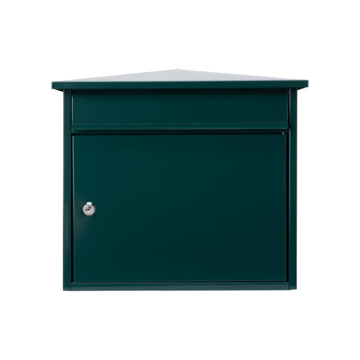 Mersey Wall Mounted Galvanised Steel Lockable Weatherproof Post Box - 39x35x20cm
