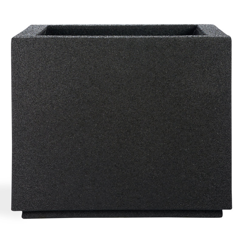 Milan Polymer Planter Box, Black Granite