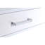Bureau d'écriture blanc brillant et chrome avec port USB-916563556