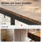Industrial Dining Table, Wooden Long Dinner Table With Sturdy Metal Legs-425833454-425833452