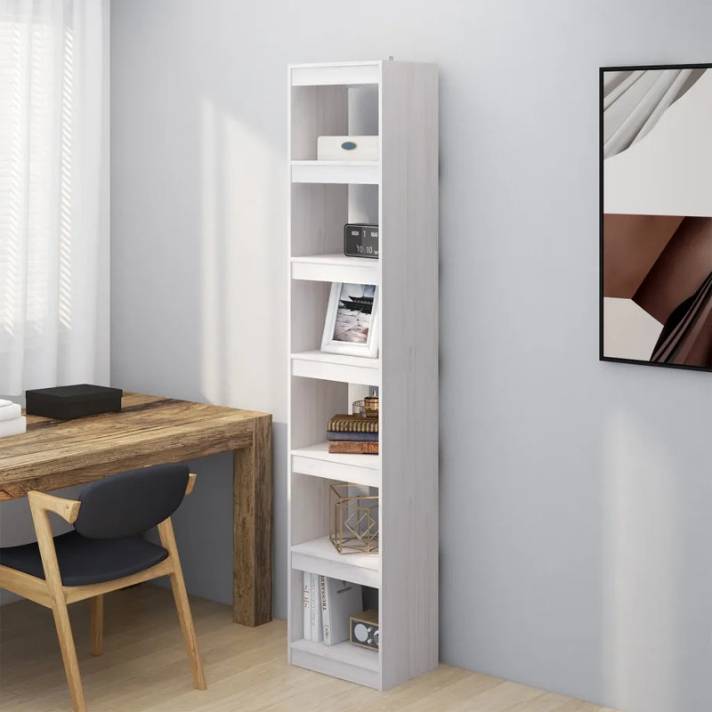 Book Cabinet/Room Divider 40x30x199 cm Solid Wood Pine, White