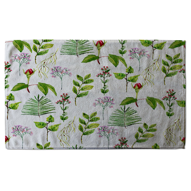 Cotton Floral Waffle Kitchen Towel