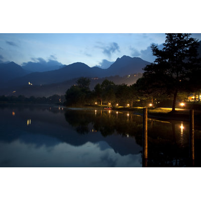 Lake Surrounded by Mountains 1 Piece Wrapped Canvas Wall Art