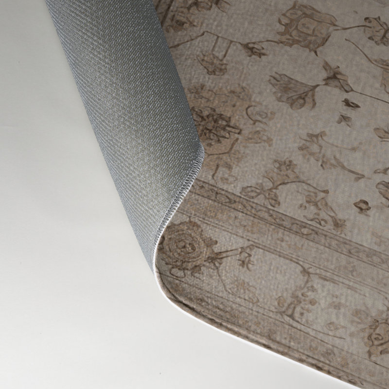 Tapis turc intérieur / extérieur beige, Rectangle 5 pi x 7 pi