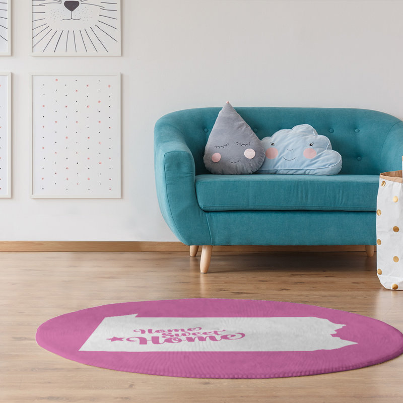 Tapis en poly-chenille pittsburgh à la maison, Rond 5 pi