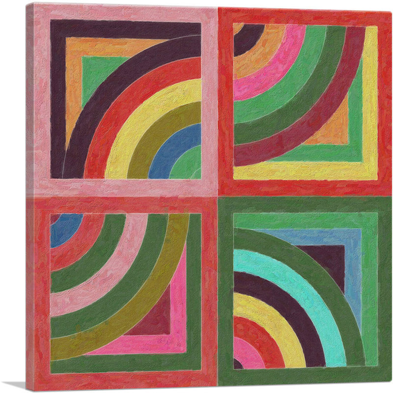Mid-Century Modern Quarters - Reproduction d'art sur toile tendue, H 26 po x l 26 po x P 1,5 po