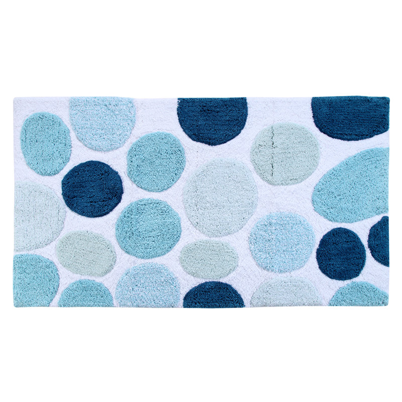 Tapis pour salle de bain Yarger, Bleu, 34 po x 21 po
