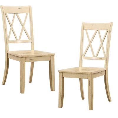 Casual Dining Room Side Chairs Of 2, Finish, Back, Pine Veneer, Transitional Style Space, 17.25" Seat Width