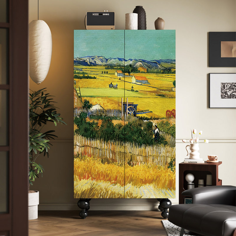 Household solid wood wardrobe