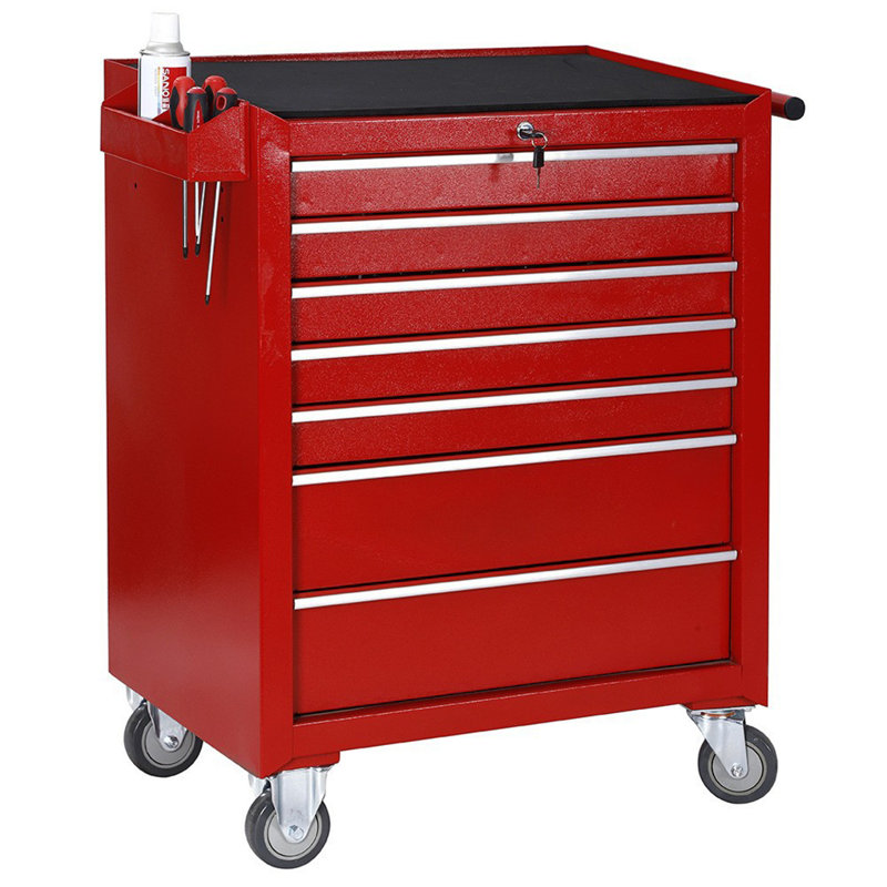 Saviah 26.7'' W Steel Bottom Rollaway Chest with Wheels