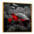 Toile avec cadre flottant or