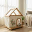 Maison pour chat en cèdre avec toit en acrylique Daisy - Certifié FSC - Abri pour animaux en bois pour chats et petits chiens