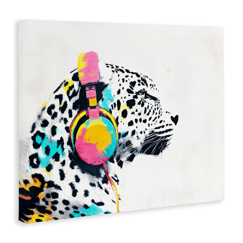 Toile pour casque Leopard On Air, design par Svetlana Aleynikova, H 16 po x l 20 po